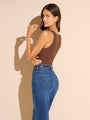 DaySculpt™ Sleeveless Square Neck Snapped Top