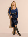 DaySculpt™ Long Sleeve Square Neck Snapped Top