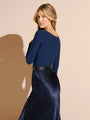 DaySculpt™ Long Sleeve Square Neck Snapped Top
