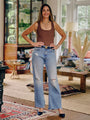 DaySculpt™ Sleeveless Square Neck Snapped Top