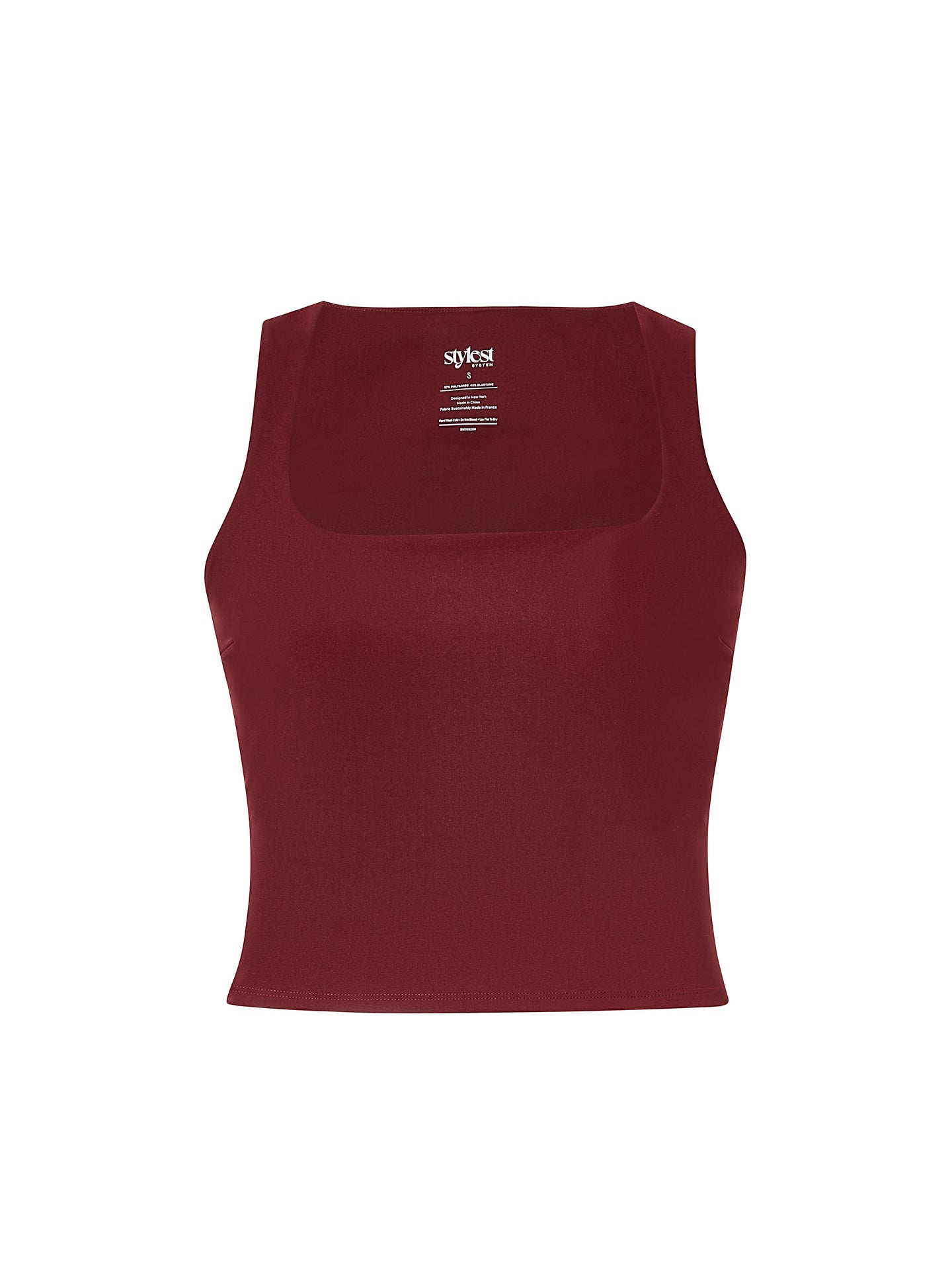 burgundy swim tankini top with tummy control