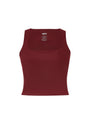 burgundy swim tankini top with tummy control