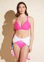sample fit for pink push-up bikini top