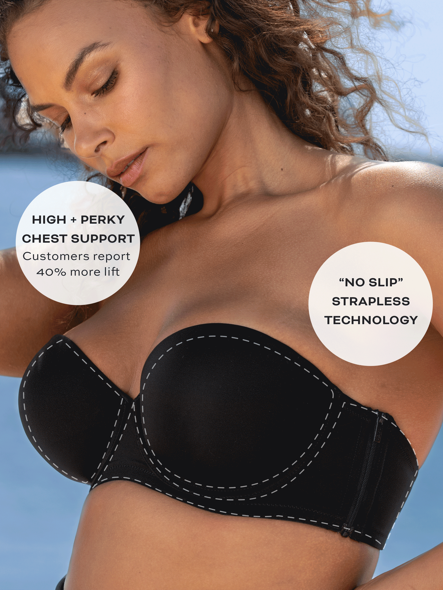 NEW Sexy Sports Bra Strapless Front Buckle Lift Bra Push Up for Women  Strapless Wireless Anti-Slip Invisible Push Up Sport Bra