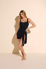 DreamSculpt® Lace-Up Square Neck Tank