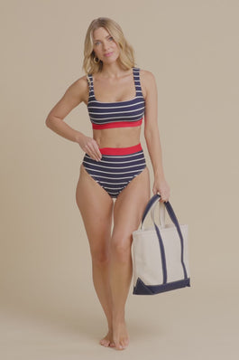 DreamSculpt® High Waist Contrast Bikini Bottom