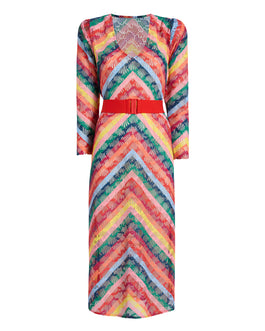 Quick-Drying Lace Rainbow Caftan