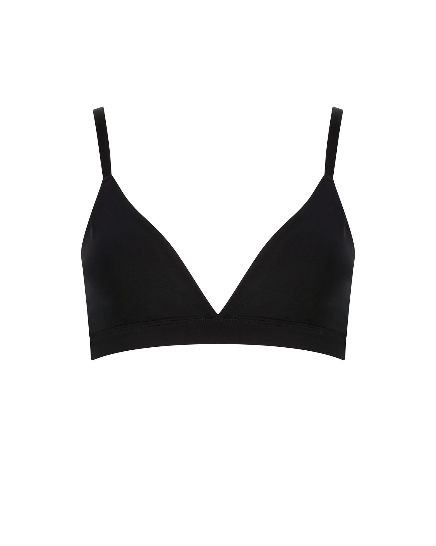 black push-up bikini top with chest support