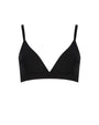 black push-up bikini top with chest support