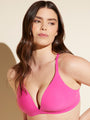 pink push-up bikini top with chest support